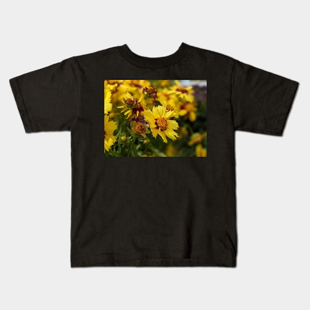 Surviving Yellow Flower Kids T-Shirt by AustaArt